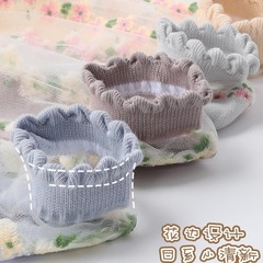 Crystal socks summer thin children's glass fiber cute Japanese lace short socks popular fashion Ins boat socks wholesale