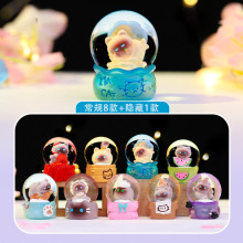 新款卡通猫猫小豆泥水晶球盲盒迷你款创意桌面摆件装饰送女生礼物