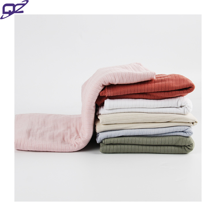 涤氨8*2双磨抽条罗纹针织坑条高弹面料