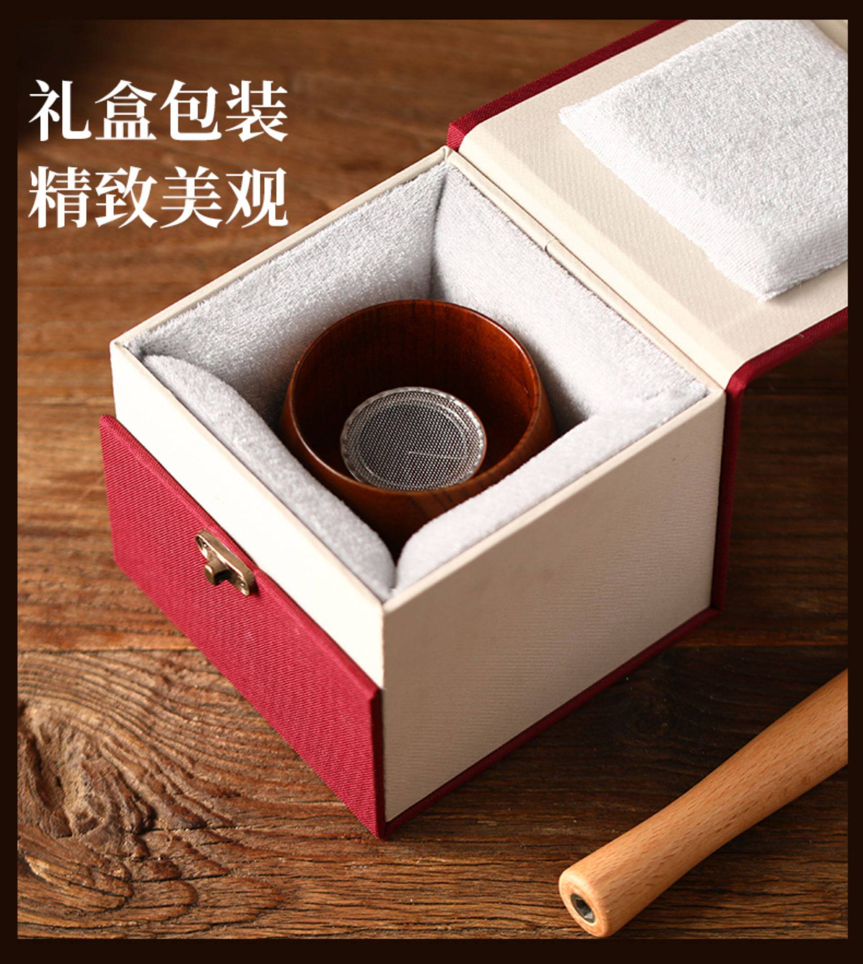 Handheld Moxa Stick Burner Box Wooden Moxibustion Tool with 108 Aged Moxa Cones for Body Warming specifications
