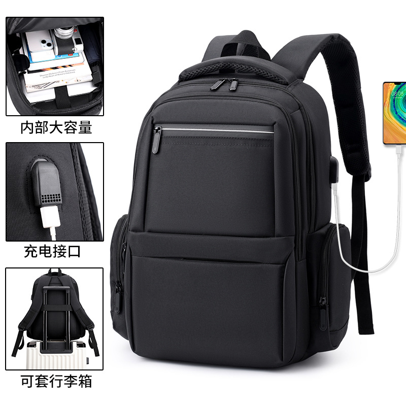 Otoño de gran capacidad nueva mochila interfaz USB mochila de viaje de viaje colgante tracción bolsa de viaje portátil