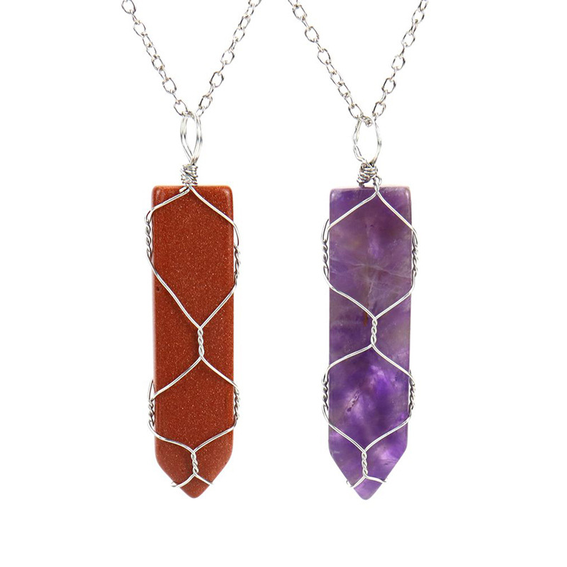Fashion Geometric Agate Handmade Pendant Necklace 1 Piece