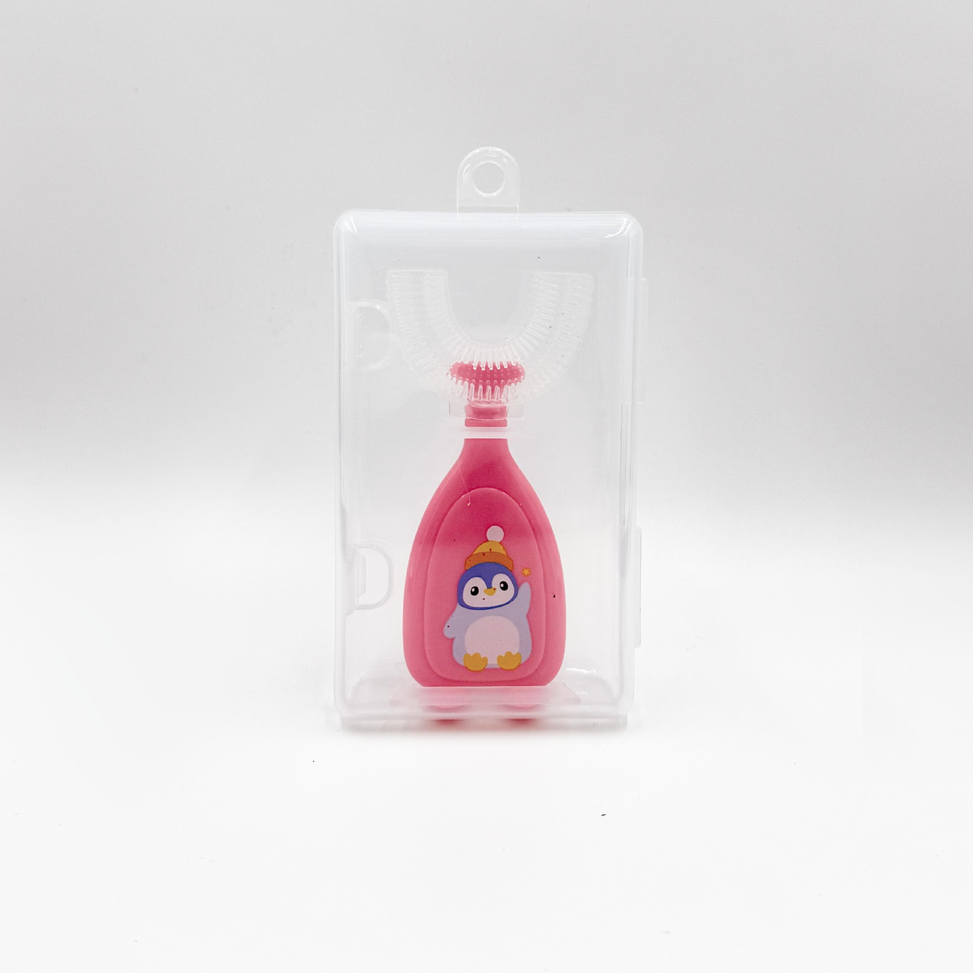 Nuevo cepillo de dientes manual en forma de U para niños, cepillo de dientes de silicona, cepillo de limpieza bucal para bebés, herramienta de cepillado con cerdas suaves para sujetar en la boca.