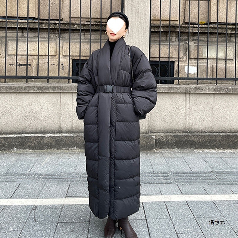 羽绒棉服女冬2025新款加厚山本风气质黑色设计感外套雪