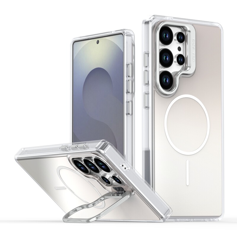 Suitable for Samsung S26Ultra Mobile Phone Case, Magnetic Thin Ring Gradient High-End Protective Case S25Ultra Hard