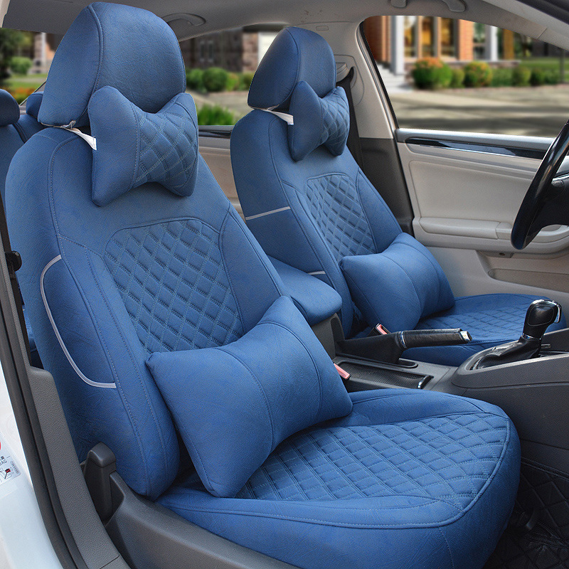 고급 기술 천-블루-격자 스타일