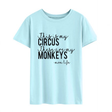 this is my欧美短袖T恤2023新款韩版创意字母印花圆领T恤女