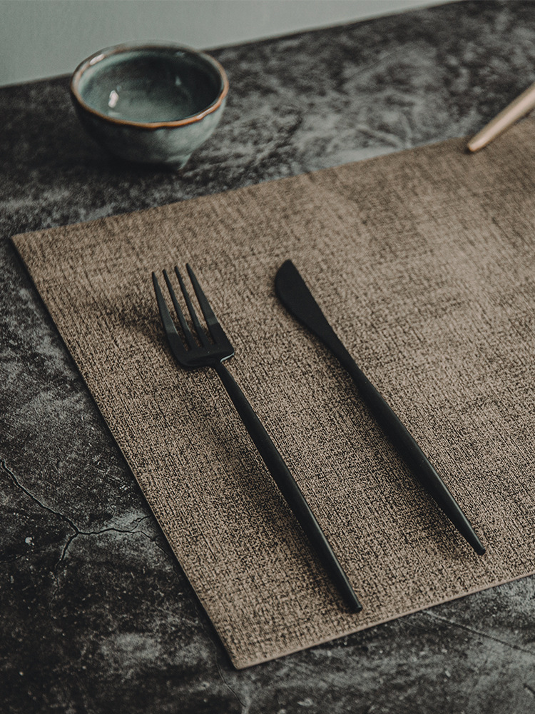 De cuero de estilo japonés mantel estera de mesa estera del cuenco hogar Nordic mantel occidental mantel estera de la placa de montaña estera de aislamiento de aceite