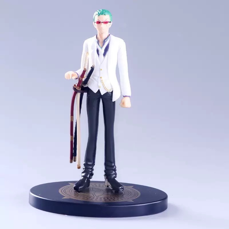 Uno de los piratas muñeca de oficina modelo de pastel decoración Q versión Luffy Sauron Ace Sanji Joba conjunto completo de anime