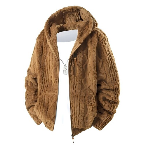 New Fleece Jacket for Men - Thick Fleece Lined Hooded Winter Coat for Men