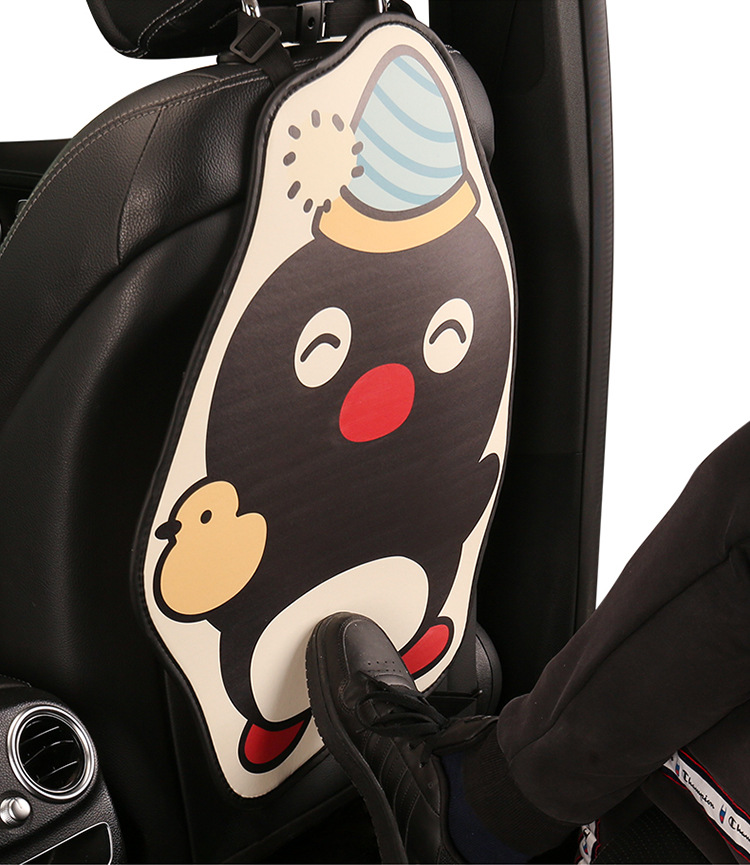 Penguin Cute Lady Cartoon Car Seat Back Anti-Kick Pad Universal Car Seat Anti-Stain Pad Anti-Dirt Pad for Back Seat