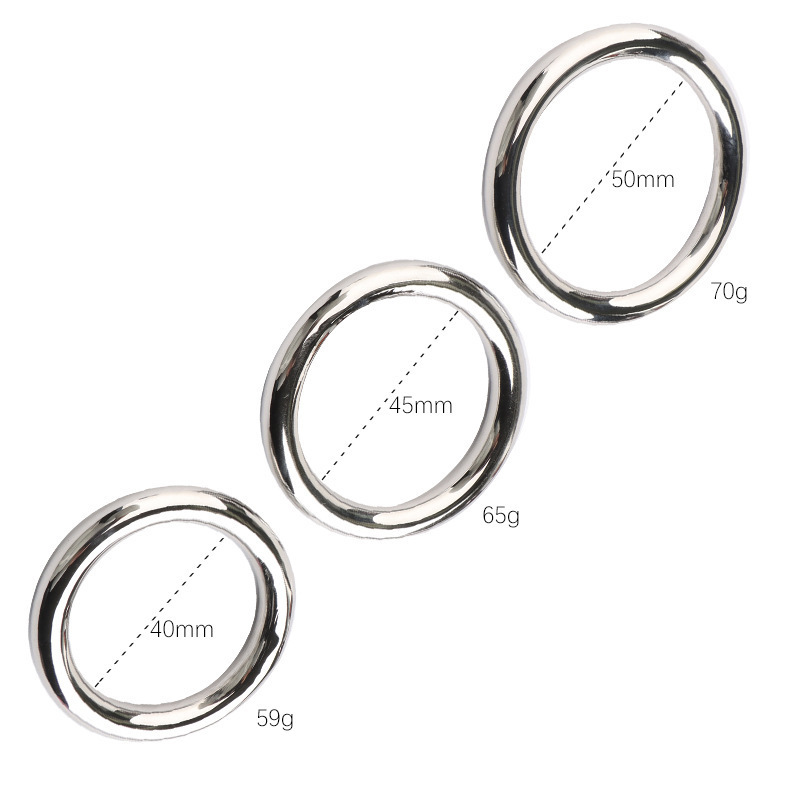 Metal Lock Ring for Men, 50mm Inner Diameter Foreskin Restraint Ring, Non-Vibrating Cock Ring — detail image 5