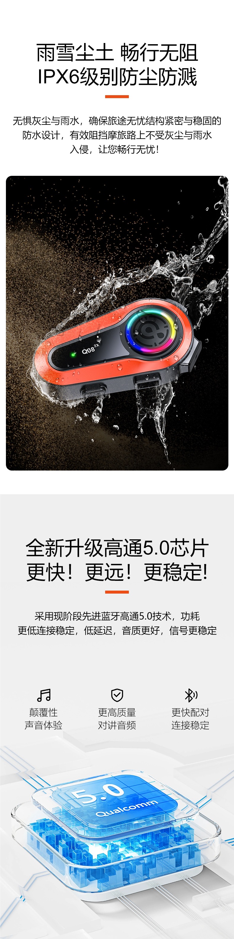 Helmet Bluetooth Headset Motorcycle Half Helmet Takeaway Rider Riding Long Endurance Intercom Motorcycle Full Helmet Built-In Headset