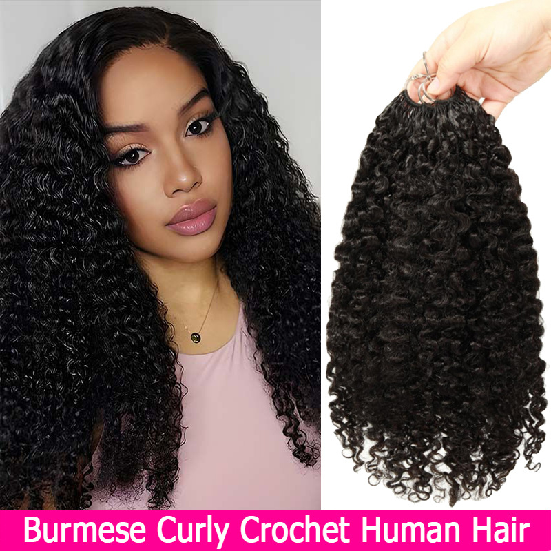 Feather Crochet Hair Extensions, Real Human Hair, Human Hair Wigs
