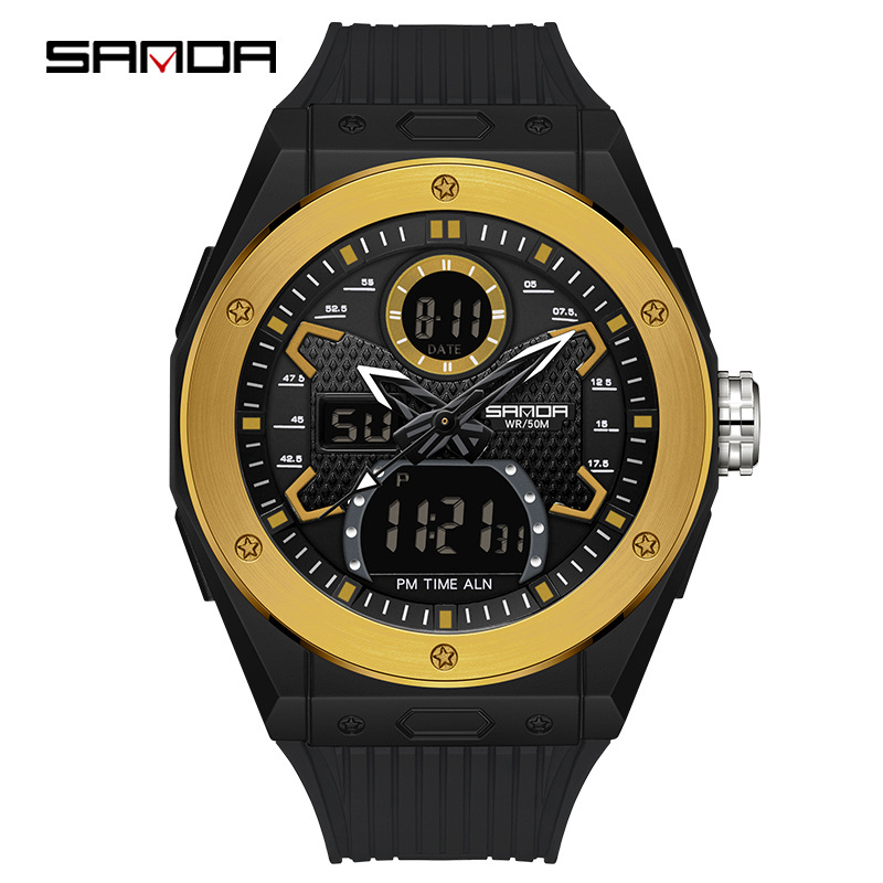 SANDA 3138 multifuncional a prueba de agua electrónica reloj deportivo alarma de sincronización reloj luminoso pulsera transfronteriza de comercio electrónico