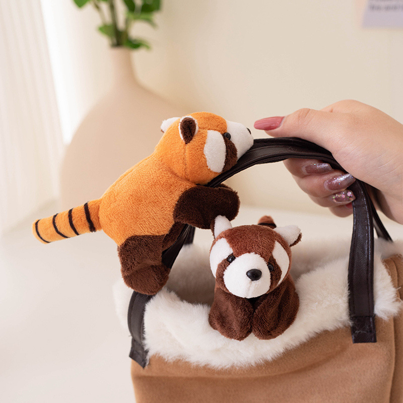 Raccoon series cartoon plush toys for children cute creative pop circle magnetic stickers personalized gifts wholesale