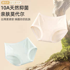 莫代尔女士内裤10A抑菌燕窝益生菌加长裆高腰舒适透气三角内裤女