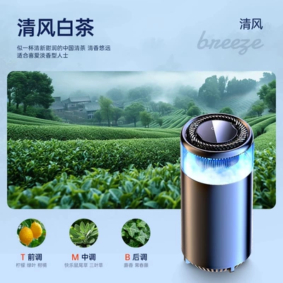 Kafeila 2024 New Smart Car Aromatherapy Machine Diffuser Atmosphere Light High-End Car Perfume Spray (Perfplant seat) - cloud-mist-fragrance-stop-with-the-car-aromatherapy-suit-fresh-wind-white-tea