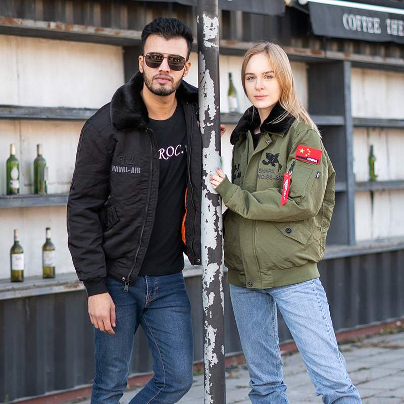 刺绣空军ma1飞行服男装夹克冬新款棒球服外套女大码潮飞行员夹克