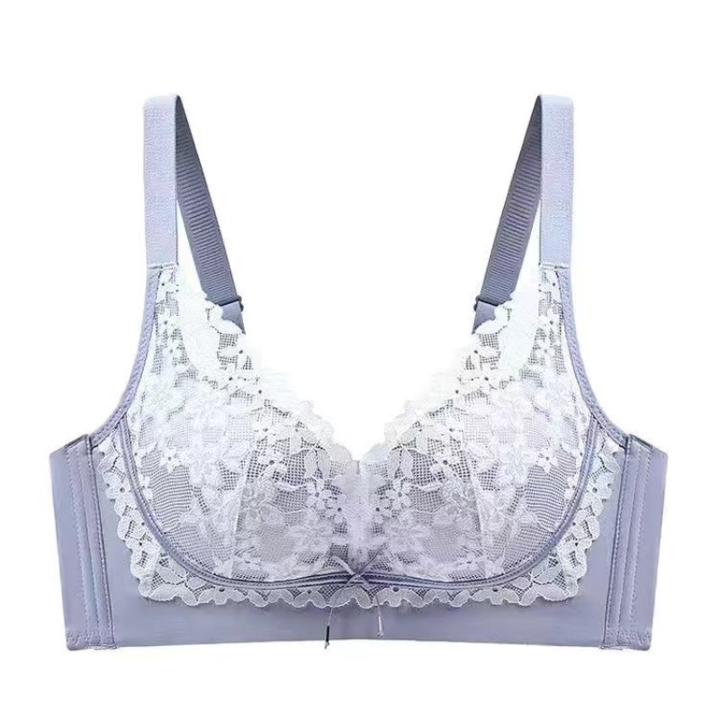 Yi Caibei [Latex Cotton Inner Cup] Underwear Small Chest Gathering Large Chest Display Small without Steel Ring Adjustable Lace Bra