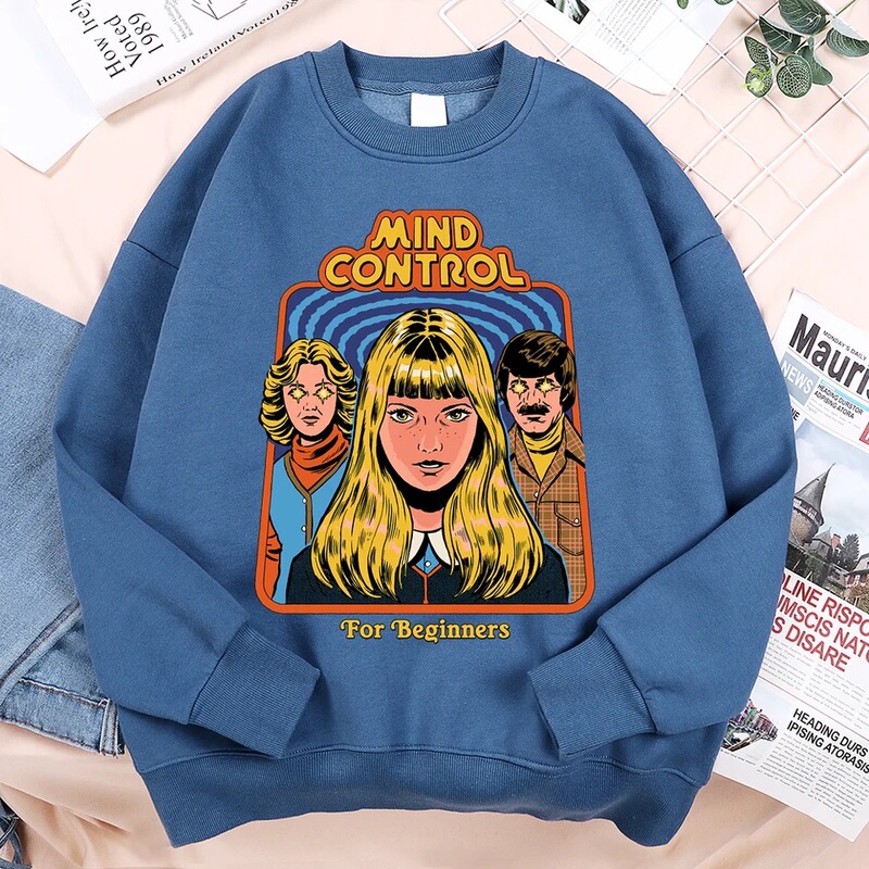 Mind Control Beginner Comic Hoodie Men Women Hip Hop Sweatshirts Streetwear O
