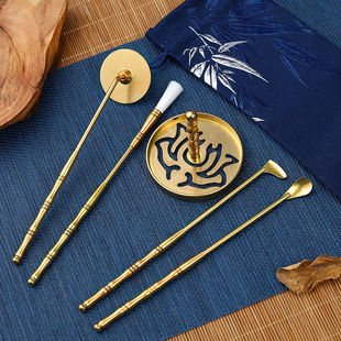 Incense Seal Furnace, Seal Incense Tools, Incense Tools, Complete Set, Entry-level Novice Copper, Rubbing Ash, Pressure Incense Ash Supplies