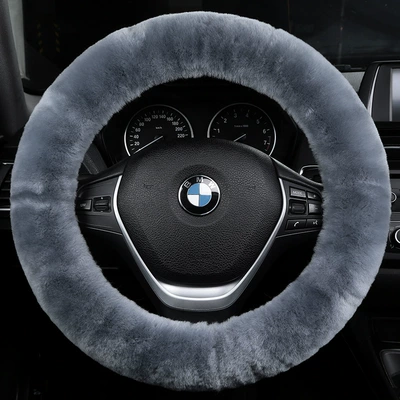 Pure Wool Plush Car Handle: Steering wheel cover