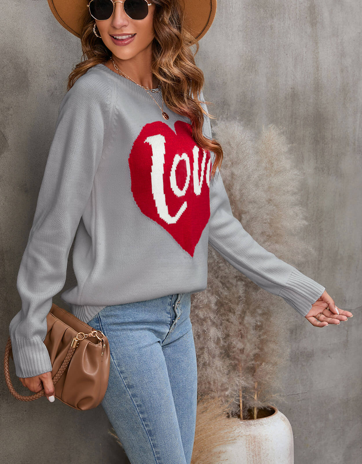 Women's Sweater Long Sleeve Sweaters & Cardigans Elegant Streetwear Letter Heart Shape display picture 13