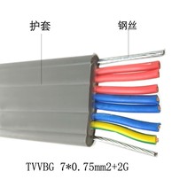 電梯空調專用扁電纜TVVBG7*0.75+2G移動控制扁線抗拉耐磨