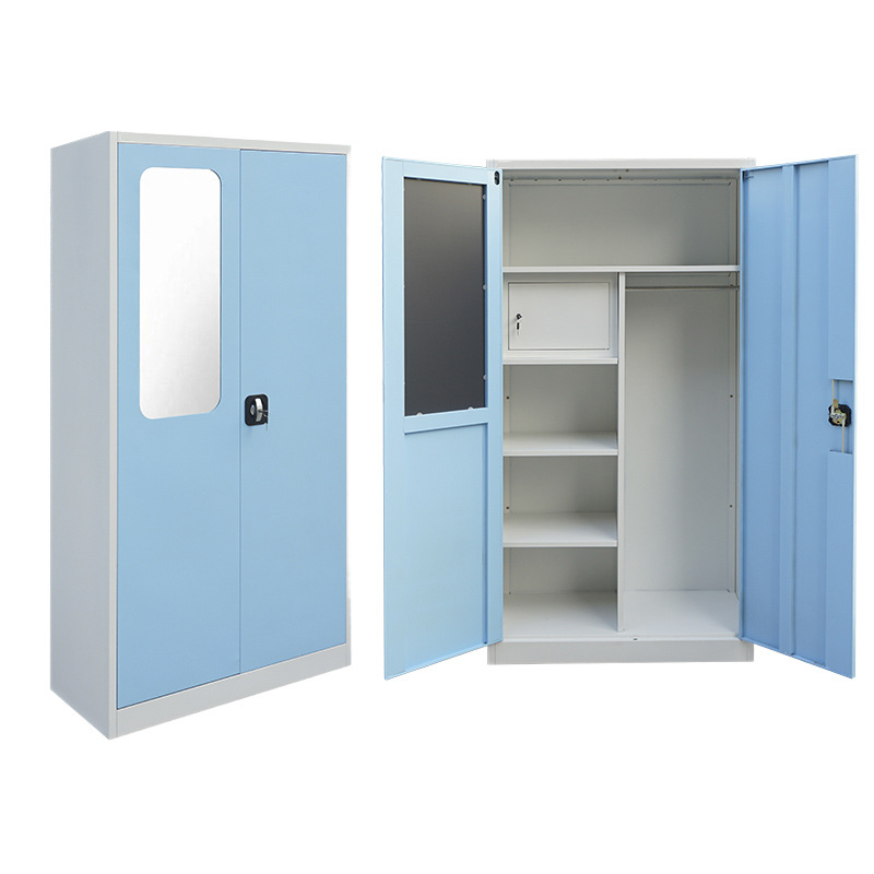 Ventas transfronterizas de acero de color armario de vestuario de personal dormitorio armario de vestuario de oficina dormitorio armario de almacenamiento de ropa