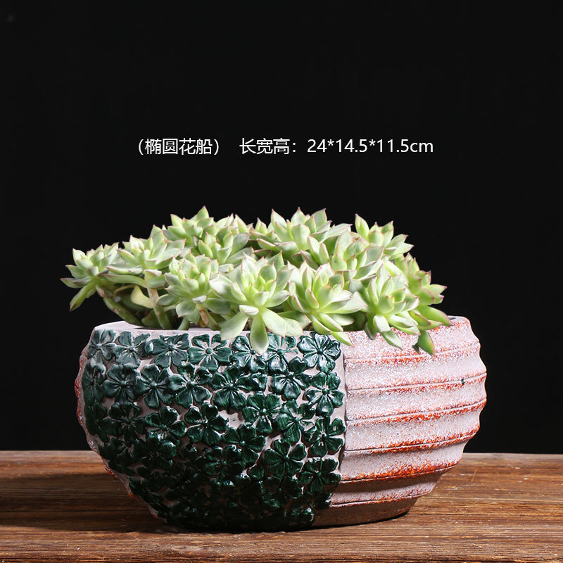 12 grandes fabricantes de macetas mediterráneas de carne directa cerámica de carne retrógrada cerámica roja maceta especial al por mayor