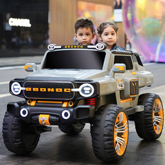 Large children's electric car can sit on an adult toy car, four-wheel four-wheel drive off-road vehicle, two-person remote control parent-child car