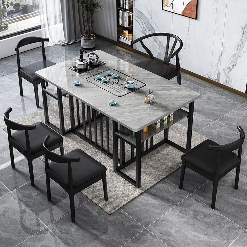 [包邮]茶桌一体一整套岩板茶桌椅组合现代简约家用茶几办公室商用