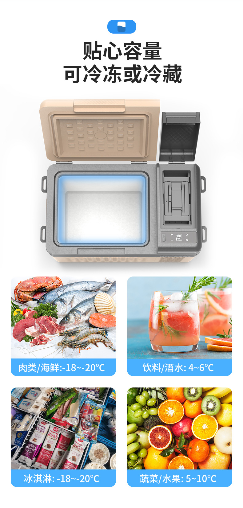 Ice Tiger Compressor Car Refrigerator Car Home Dual-use Refrigeration 12v24v Portable RT25 Dormitory Mini Refrigerator