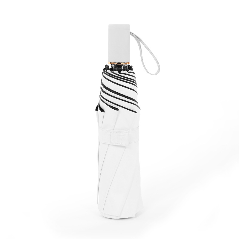 Solid Color Umbrella For Women, UV Protection, Foldable Parasol, Korean Style, Fresh Top Quality Elegant, Dual-Use For Sun And Rain_voghion.com