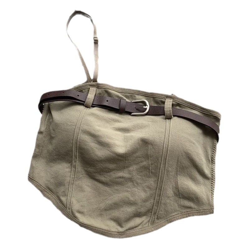 Camisola de Verano 2025 para Niñas, Estilo Coreano, Tirantes Ajustables, Top Corto Ajustado