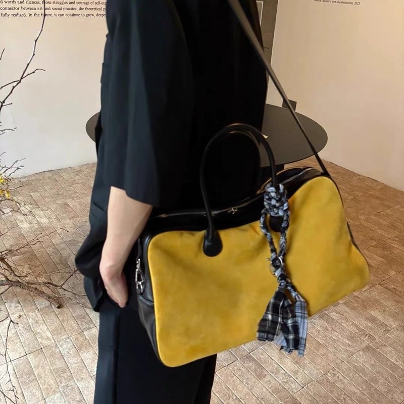 小众女包2025新款复古磨砂皮麂皮绒布皮带马鞍包单肩斜挎包个性潮|undefined