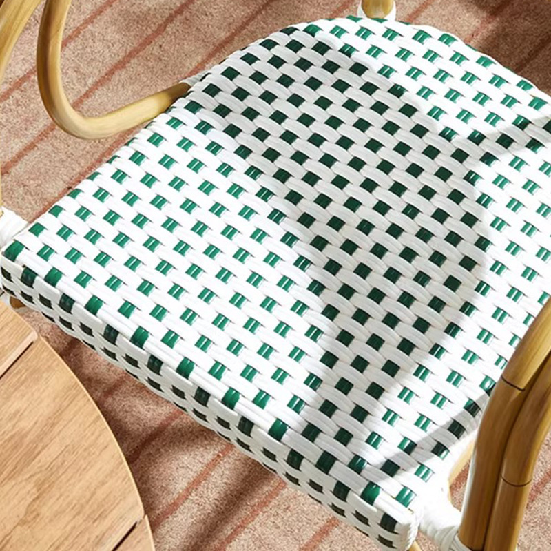 Mesa y silla de caña al aire libre mesa de té doméstica de aleación de aluminio minimalista balcón patio jardín interior impermeable silla de ocio moderna