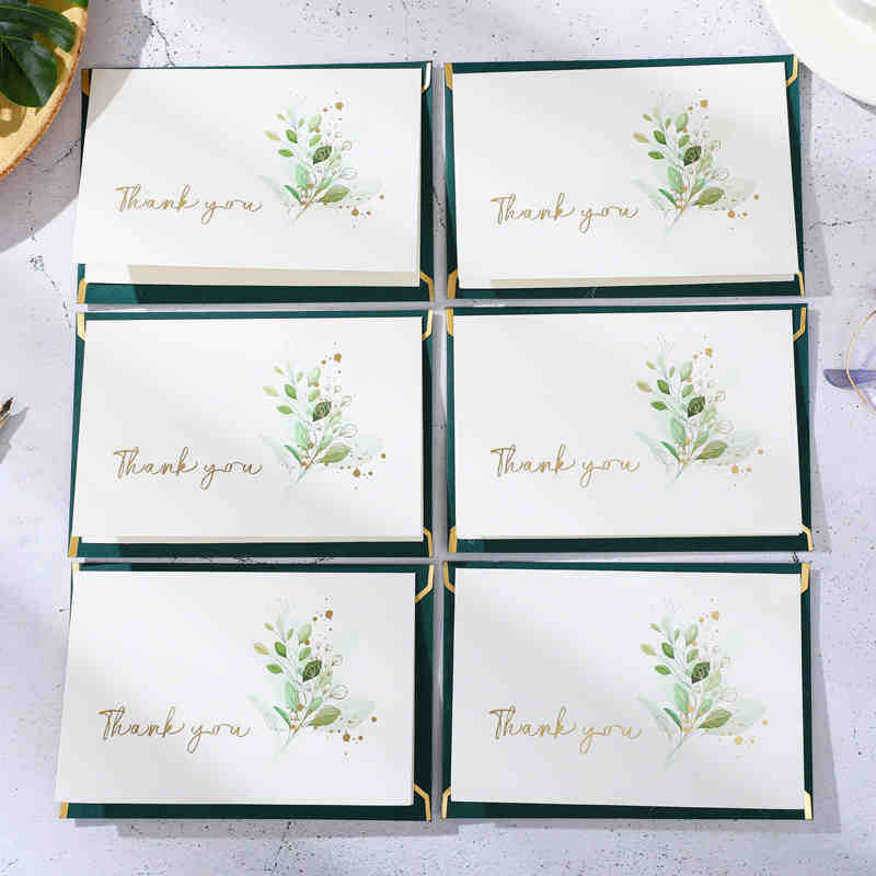 Creativo estampado simple tarjeta de felicitación de vacaciones frescas comerciales felicitaciones de cumpleaños gracias mensaje tarjeta pequeña con sobre