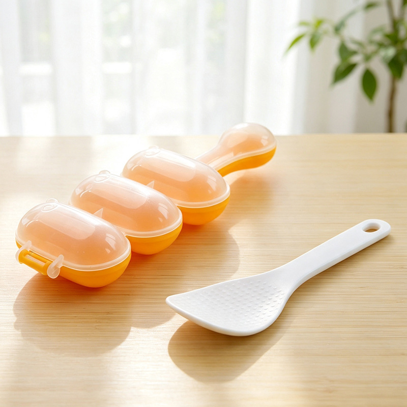 Shake Rice Balls, Kidsren's Shake Ball-Shaped Rice Balls and Meatballs 3-Piece Mold Sushi Balls, Shake Rice Ball Mold