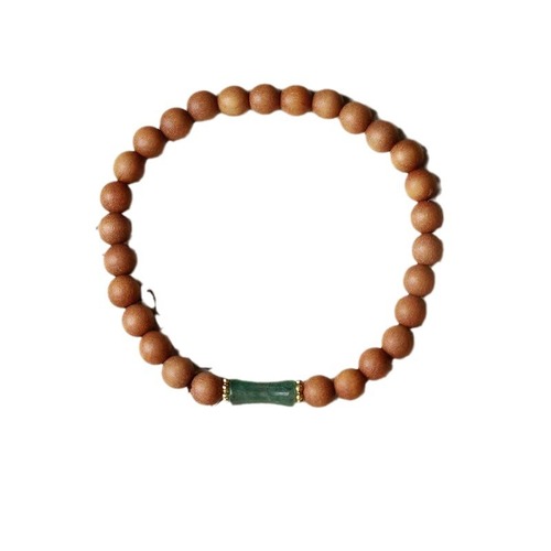Barbie Sandalwood DIY Jade Green Bamboo Joint Beads Bracelet Specifications 0.6 Unisex Decorative Jewelry Rosary Craftsmanship Factory Wholesale