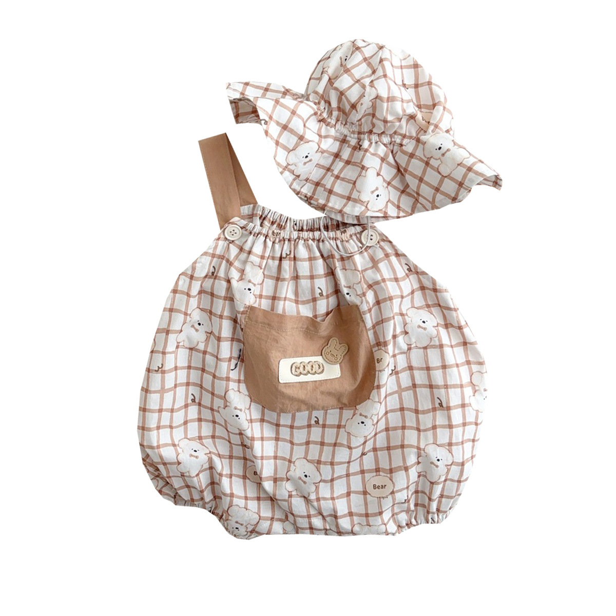 Ropa de bebé Youhe, ropa de verano, traje de bebé, tirantes, ropa de culo, ropa delgada de 90cm, ropa de protección solar para recién nacidos, traje de dos piezas