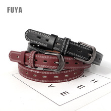 新款女士皮带踩双线装饰时尚百搭镂空款腰带女 凹造型裤带厂批发