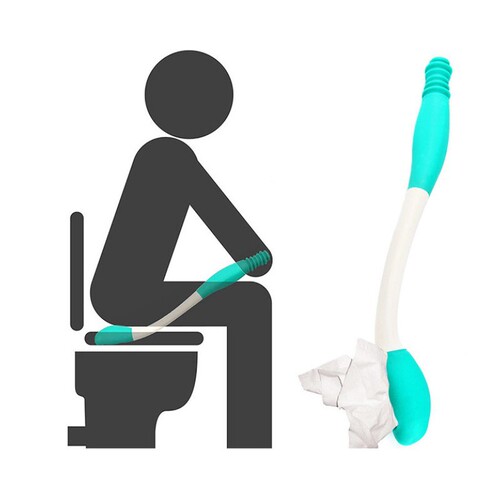 Patient Amazon elderly and pregnant women do not need to bend over to wipe the toilet, dry and wipe the toilet paper absorber, toilet cleaning aid