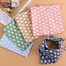 亚马逊爆款狗头巾宠物狗狗围脖棉麻印花围巾小方巾口水巾45CM方巾