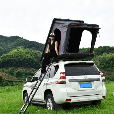Outdoor Self-driving Travel Camping Automatic Quick Opening Folding Aluminum Alloy Triangle Extension suv Car Roof Tent (Avtomobil dam çadırları)