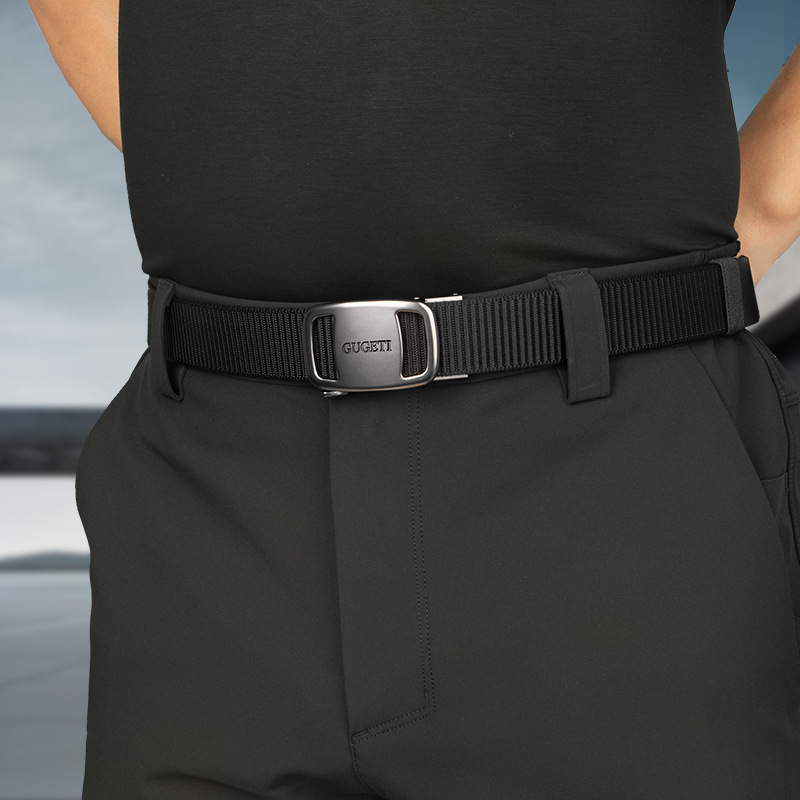 Herstellergroßhandel Bestseller Neue Herren-Sportgürtel Outdoor-Gürtel mit automatischer Schnalle Jugend-Leinengürtel bequem und atmungsaktiv