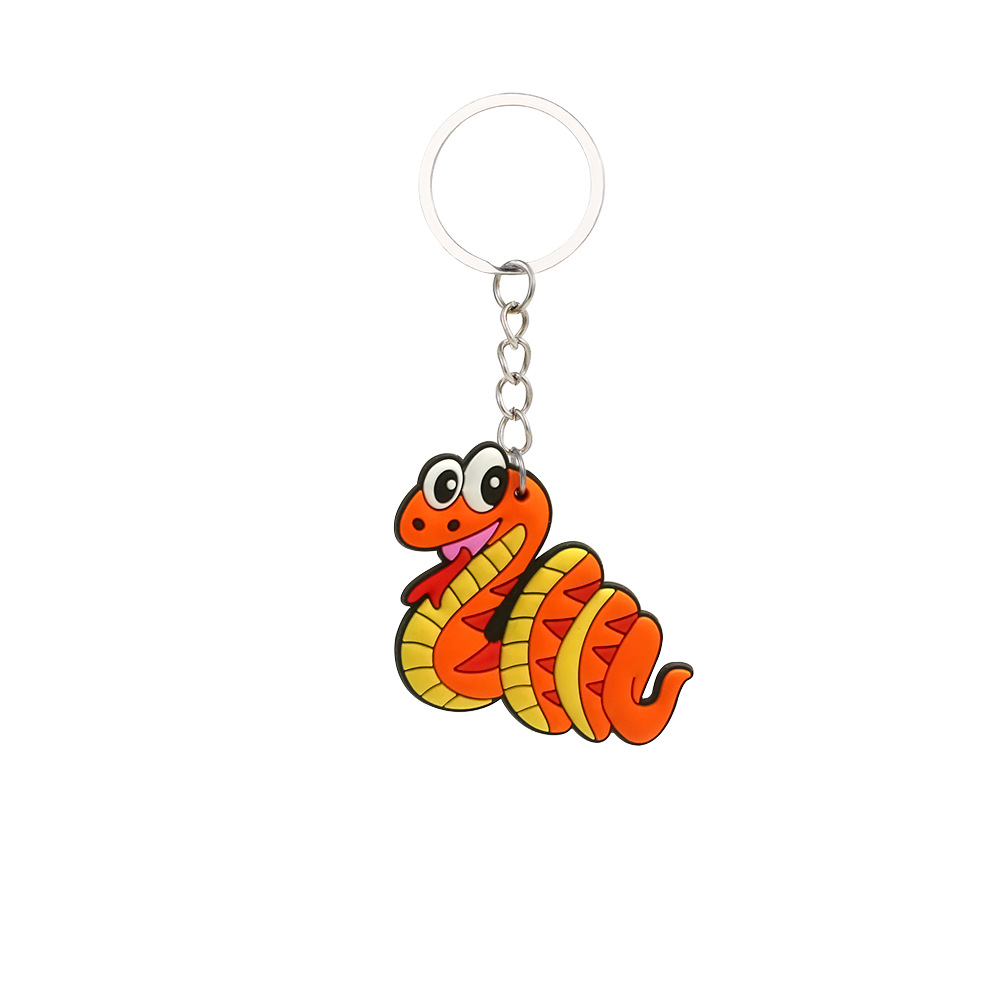 Cute Snake PVC Material Unisex Bag Pendant Keychain display picture 7