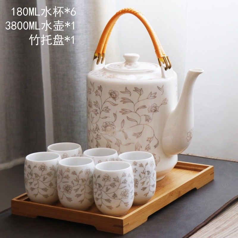 백금 난초덩굴 일본컵(6컵+트레이) 3.8L