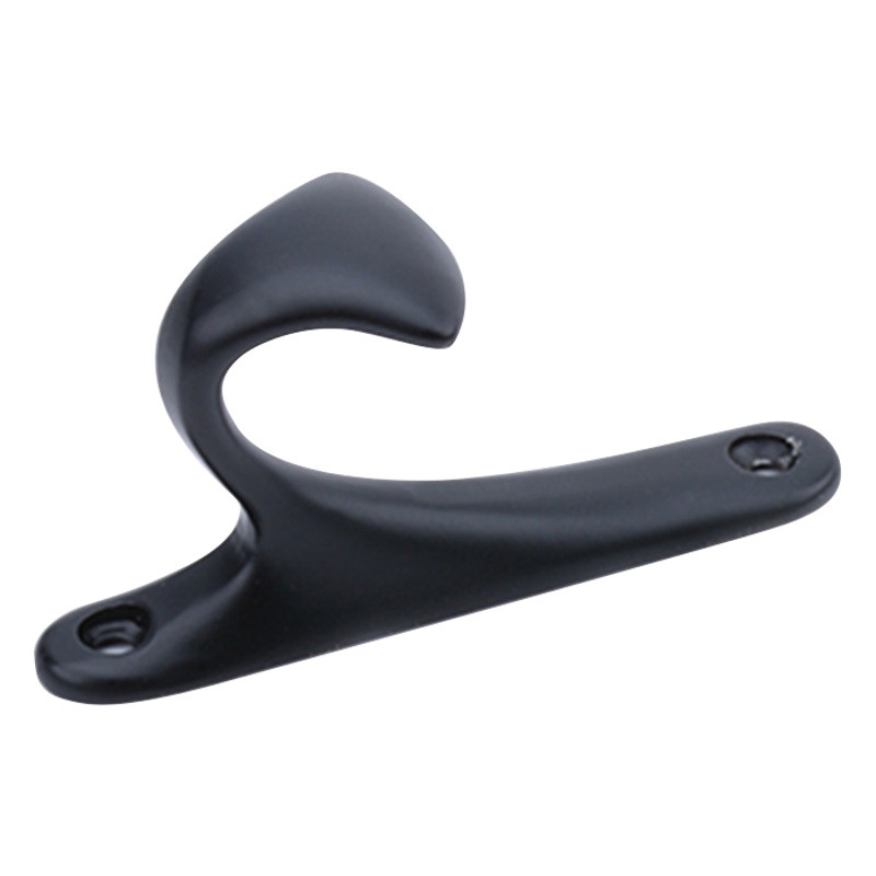 Gancho de ropa de aleación de Zinc negro simple moderno gancho de ropa detrás de la puerta gancho de ropa de almacenamiento sin perforaciones de aleación de Zinc negro
